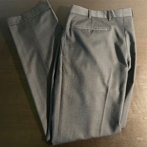 Zanella Bennett Blue-Black Wool Dress Pants, Made in Italy - 34W x 33L